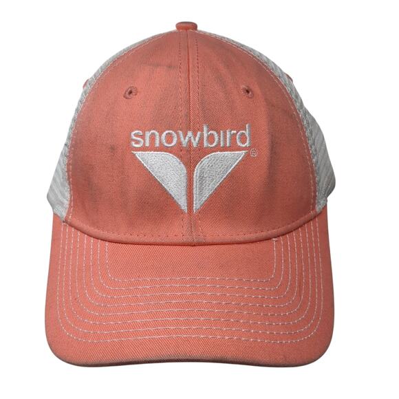 Snowbird Snapback Trucker Hat Pink One Size Adjustable Mesh Back 6 Panel Ouray - Picture 1 of 8